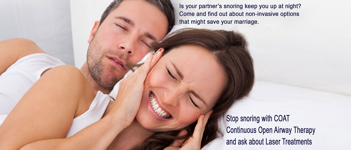 Is Snoring bothering your partner? or if your partner's snoring keep you up at night, come and find out about non-invasive option we have