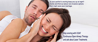 Is Snoring bothering your partner? or if your partner's snoring keep you up at night, come and find out about non-invasive option we have